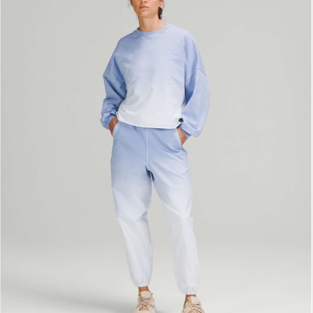 lululemon athletica Light Blue & White Ombre Sweatshirt